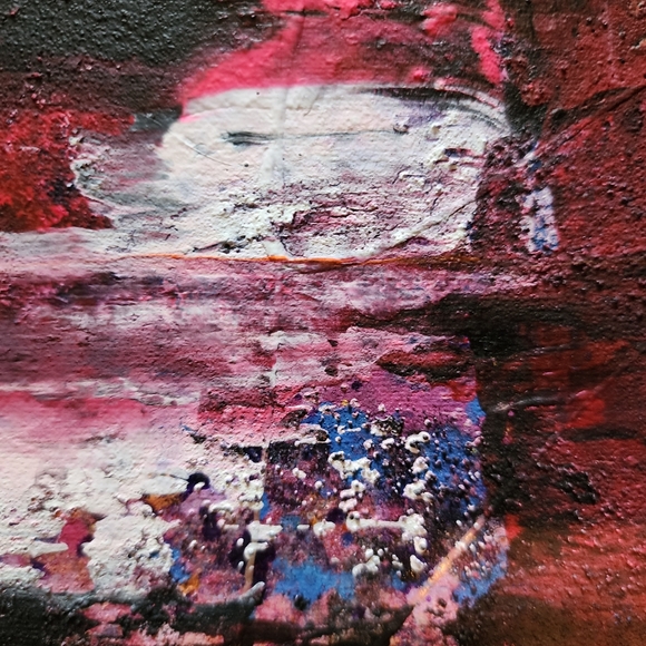 HANDCRAFTED Abstract Painting Neon HANDPAINTED Artwork Canvas Wall Art Decor - Picture 11 of 14